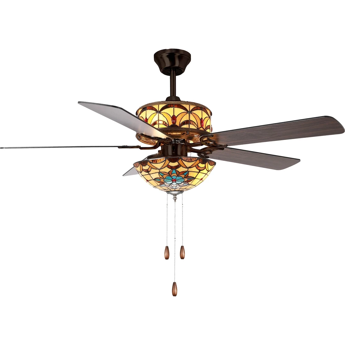 New π Dale Tiffany Wyndover Tiffany 33.5 In. Ceiling Fan With Remote π