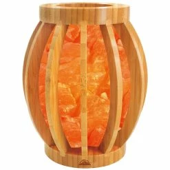 Flash Sale 😀 Himalayan Glow Natural Salt Bamboo Lamp ✔️