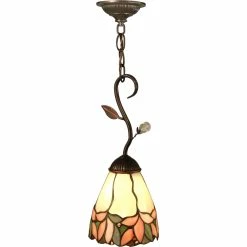 Flash Sale 😉 Dale Tiffany 65 In. Springdale Lighting Tiffany Crystal Leaf Mini-Pendant 🔔