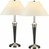 Deals 💯 Artiva USA Classic Coordinates 31 In. Espresso Brushed Steel Table Lamps Set Of 2 🎁