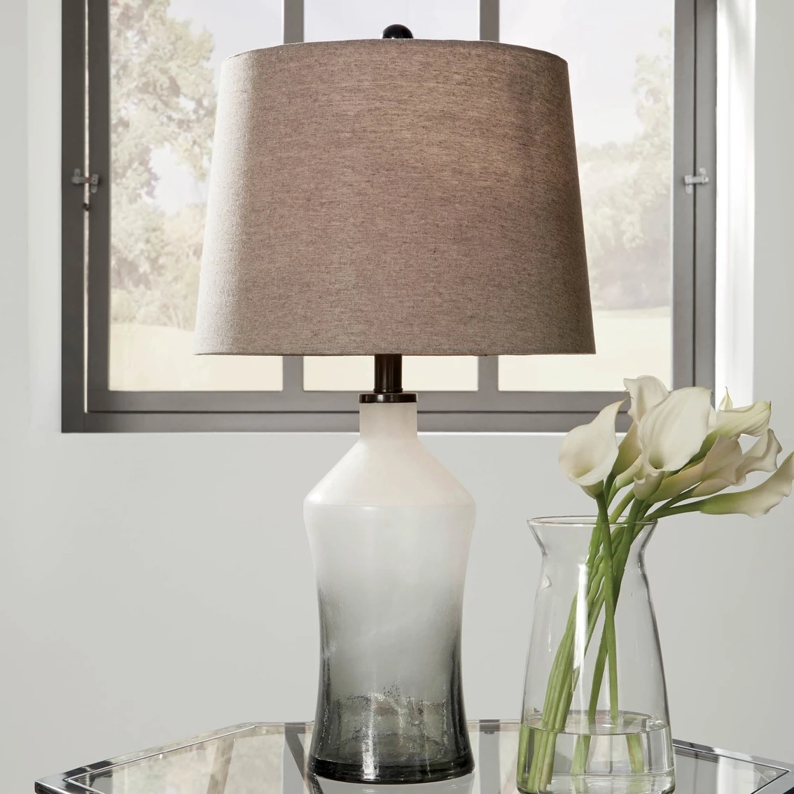 Cheap ๐ Signature Design By Ashley Nollie 26.25 In. Glass Table Lamp โ๏ธ 1 Cheap ๐ Signature Design By Ashley Nollie 26.25 In. Glass Table Lamp โ๏ธ