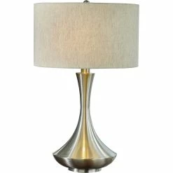 Best reviews of 🔥 Artiva USA Aladdin 29 In. LED Table Lamp, Brushed Steel ✨