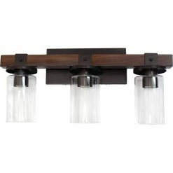 Hot Sale π Elegant Designs Industrial Restored Wood Look 3 Light Bath Vanity β¨
