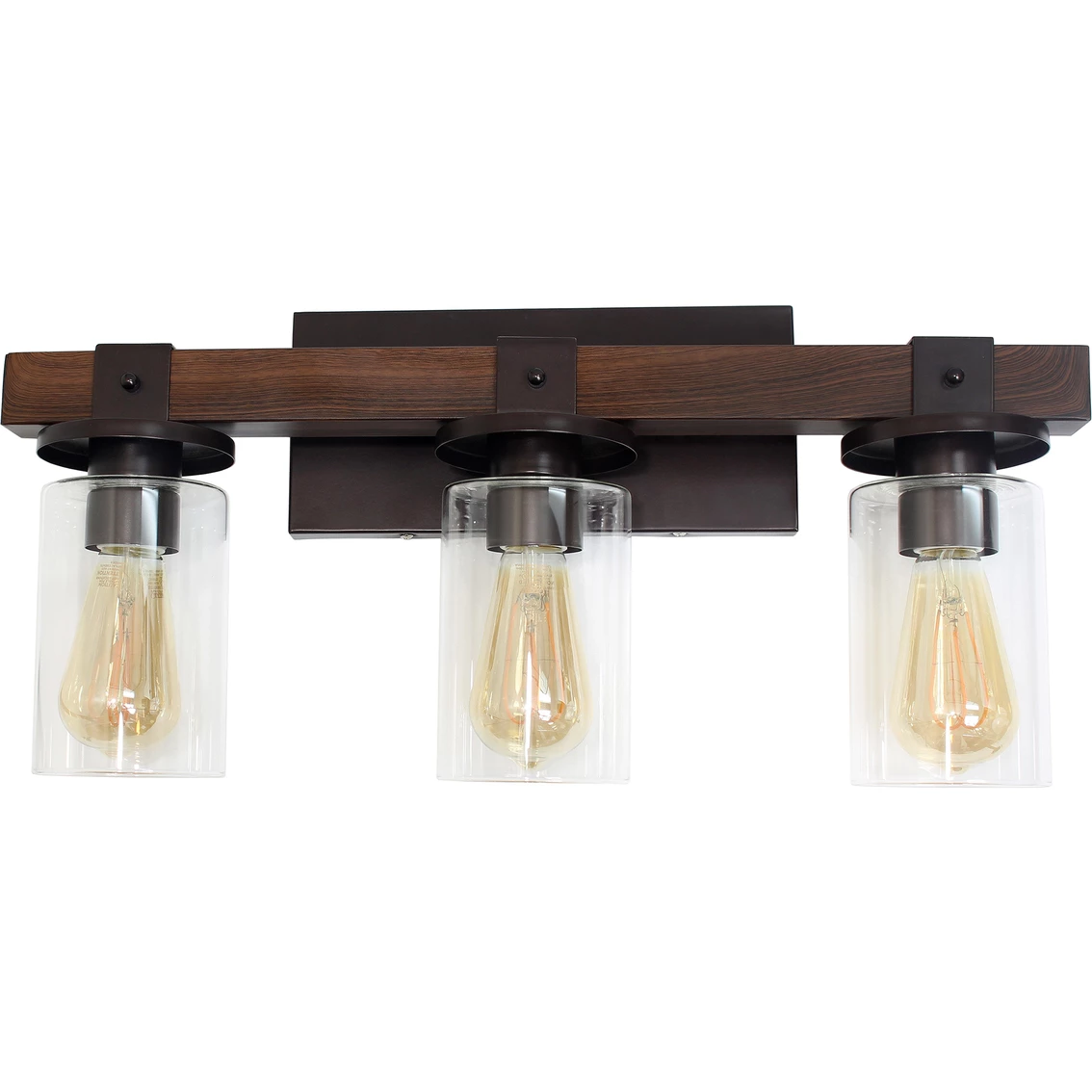 Hot Sale π Elegant Designs Industrial Restored Wood Look 3 Light Bath Vanity β¨ - Image 2