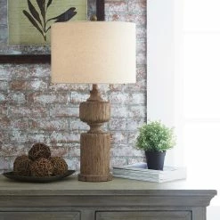 Alternative view of Cheapest ⭐ Signature Design By Ashley Madelief 28.75 In. Poly Table Lamp 🎁