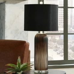 Alternative view of Cheap ⭐ Signature Design By Ashley Abaness 28.63 In. Glass Table Lamp 2 Pc. Set 🤩