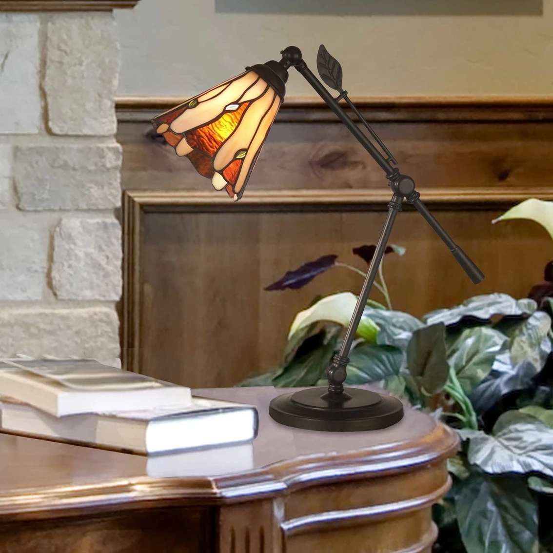Hot Sale 🥰 Dale Tiffany Leaf 18.5 In. Desk Lamp 🛒 2 Hot Sale 🥰 Dale Tiffany Leaf 18.5 In. Desk Lamp 🛒 - Image 2