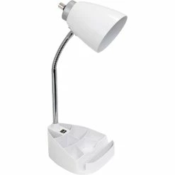 Alternative view of Cheap 😀 LimeLights Gooseneck Organizer 18.5 In. Desk Lamp With Tablet Stand And USB Port ⌛